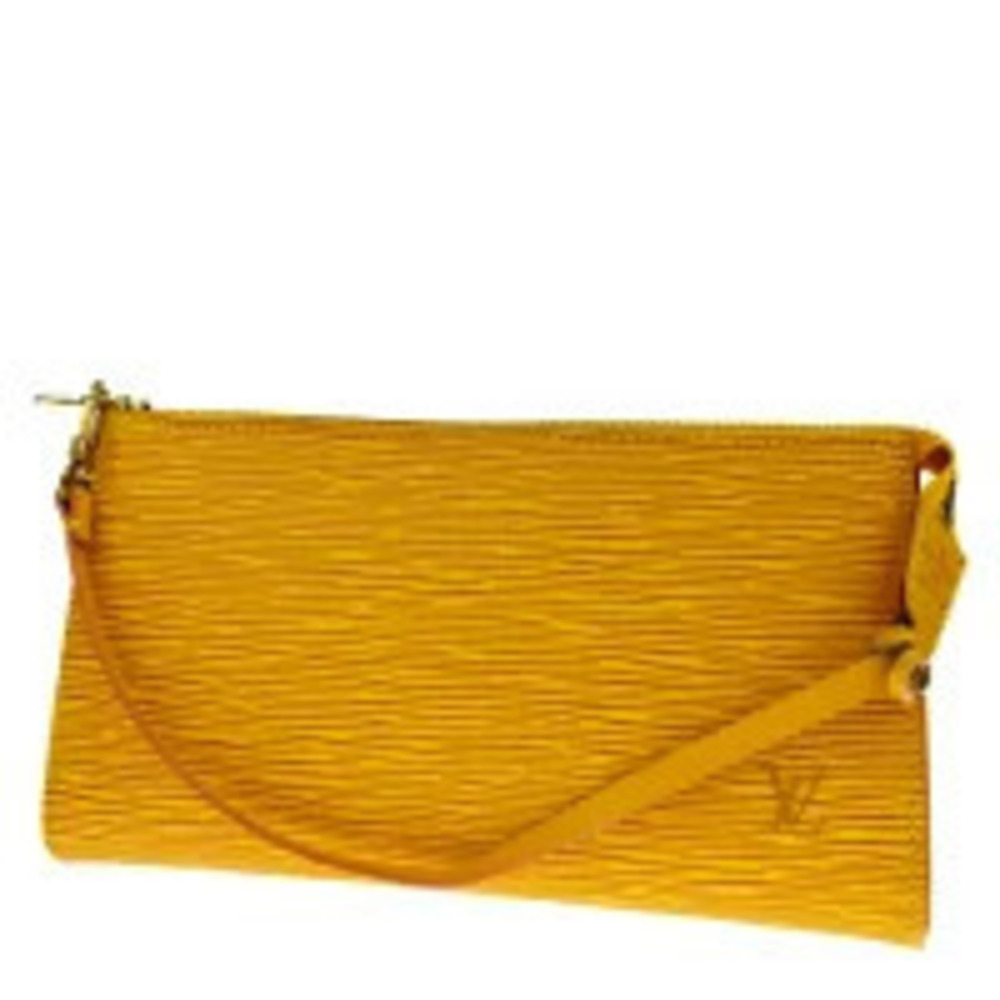 Louis Vuitton Pochette Accessoires Pouch Epi Leather Yellow